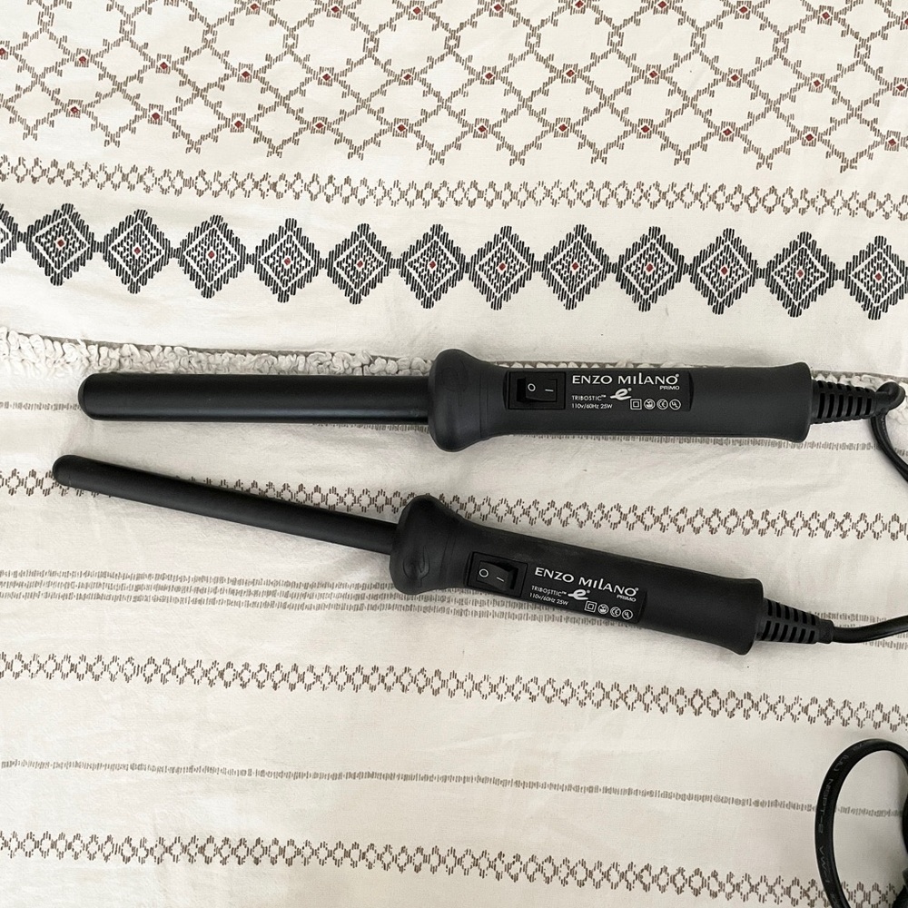 Enzo Milano 2 curling irons and gloves